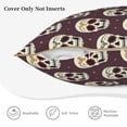 thumbnail image 5 of Susaid funny Skull star Print Velvet Throw Pillow Covers Home Art Deco Pillowcase Square Pillow Case Cushion Cover for Bed Sofa Living Room Car Indoor and Outdoor-18"x18", 5 of 8