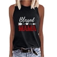 thumbnail image 1 of Birdeem Fashion Women Printing Round-Neck Sleeveless Block Shirts Tunic Tee Tops, 1 of 1