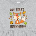 thumbnail image 4 of Inktastic My First Thanksgiving with Fall Fox and Leaves Girls Baby Dress, 4 of 5