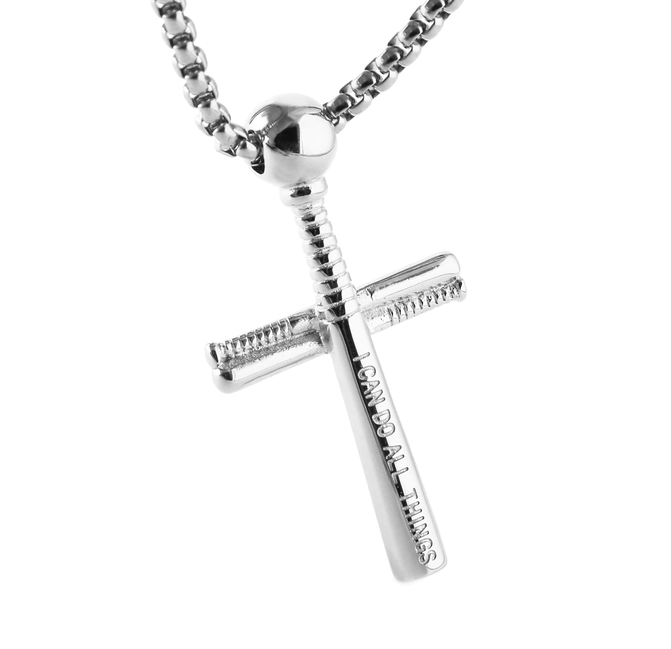 HZMAN Athletes Cross Necklace by Pendant Sports Stainless Steel