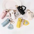 thumbnail image 3 of Lip Oil Keychain - Mirror & Oil 2-in-1, PU Leather Potable Lip Gloss Holder, Chapstick Holder Key Chain for Women & Girls (E), 3 of 6