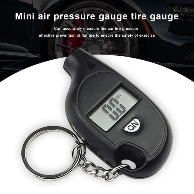 stanreset Pressure Gauge Tire Air Meter Car Supplies Compact Size Digital Display High Accuracy Professional Keyring Universal