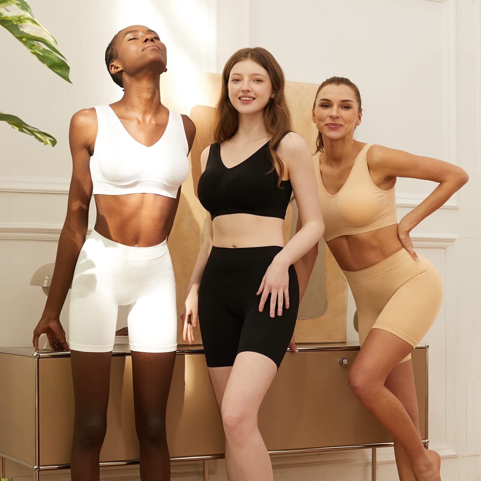 3 Pack Femmes Sans Couture Slip Short Stretch Taille Haute anti chafe Yoga Velo Court Boyshort Culotte de Levage spandex Sous Vetements Shorts pour sous la Robe Walmart