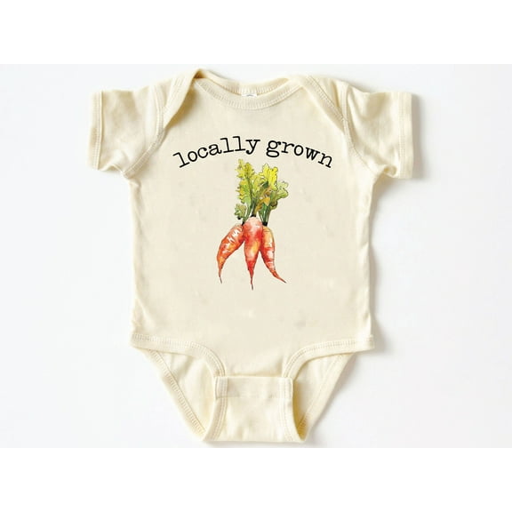 Locally Grown Baby Bodysuit ,Funny New Born New Parent Baby Onesie®, New Mom Gift, Baby Shower Gift , Short Sleeve Tee Bella