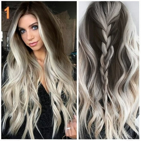 Clearance Sale! Gspmoly Human Hair Wigs, Fashion Womens Synthetic Wig Long Wavy Full Wigs Party Hair Wigs Lace Front Wigs
