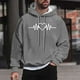 thumbnail image 1 of Sudadera con capucha para hombre, estilo casual, con cuello redondo, estampado, manga larga, blusa de poliéster, 1 of 5