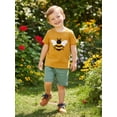 thumbnail image 5 of BemeyourBBs Toddler Baby Boy Football Avocado Bee Outfit Infant Boys Summer Clothes Embroidery Short Sleeve T shirt Top and Shorts Set Pockets, 5 of 9