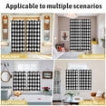 thumbnail image 6 of Black White Plaid Kitchen Curtains 63 Inch Length, Modern Simple Buffalo Check Gingham Grommet Top Bedroom Living Room Curtains, Light Filtering Cafe Curtain Drapes 2 Panels Set 84''x63'', 6 of 9