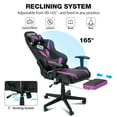thumbnail image 2 of Hoffree Gaming Chair with Speakers Gamer Chair with Footrest and Massage Reclining Video Game Chair with Led Lights and Swivel Seat and Headrest and 2D Armrests for Adults, 2 of 10