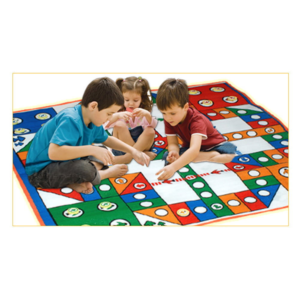 82x82cm Travel Family Party Flying Chess Play Mat Educational Board Game Set 