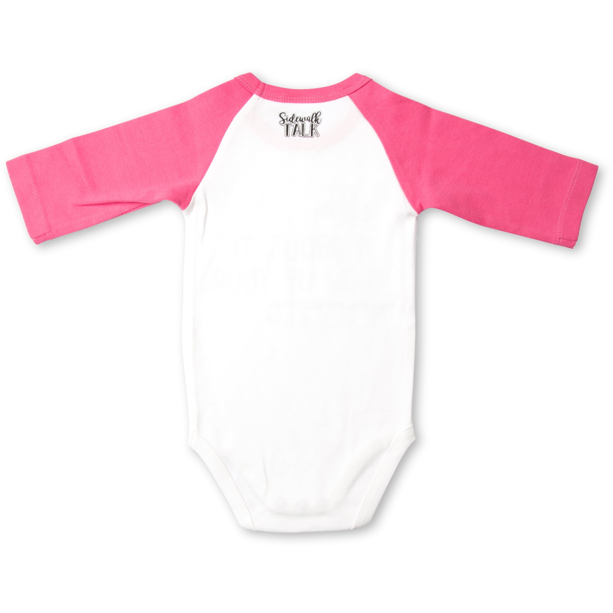 Pavilion Gift Company - Snuggle - 6-12 Months 3/4 Length Pink Sleeve Onesie