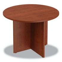 Alera Valencia Round Conference Table w/Legs, 29 1/2h x 42 dia., Medium Cherry