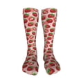 thumbnail image 5 of Honeii Cute Strawberry Print Calf Socks Sports Socks Seamless Toe, Trouser Socks,Knee High Long Socks for Women and Men-One Size, 5 of 8