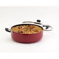 thumbnail image 3 of Infuse 10.5Qt Nonstick Aluminum Jumbo Covered Family Cooker, Red, 3 of 5