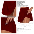 thumbnail image 4 of Falda con pantalones cortos para mujer, pantalones cortos falsos de 2 piezas, falda de entrenamiento de cintura alta para verano, 4 of 5