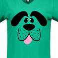 thumbnail image 4 of Inktastic Cute Dog Face Women's V-Neck T-Shirt, 4 of 5