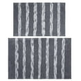 thumbnail image 1 of Hometrends 2 Piece High-Low Pile Tufted Bath Rug Black/Grey, 1 of 1