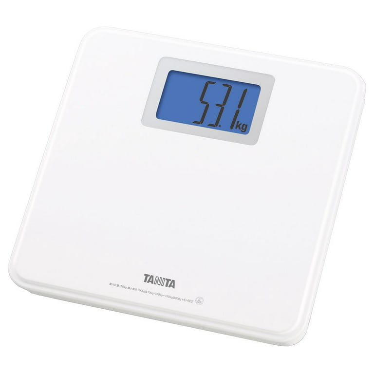 Tanita Weight scale Small white HD-662-WH Power on just by riding About A4  size Backlit// Function
