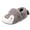 Grey, variant on NOLDARES Boys Girls Cozy House Slippers Warm Plush Winter Cotton Slipper Kids Cute Dinosaur Indoor Shoes Non-Slip(Pink,13)