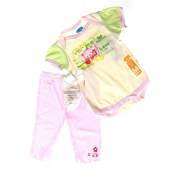 Bon Bebe Baby Girls 3pc Set Size 3-6Mos