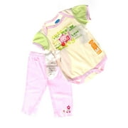 Bon Bebe Baby Girls 3pc Set Size 3-6Mos