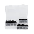 thumbnail image 1 of Conector de riego por goteo Unique Bargains 7/32" 7/32"x9/32" Kit de accesorios de tubería para jardín de macetas negras 1 juego, 1 of 7