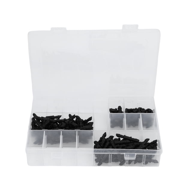Conector de riego por goteo Unique Bargains 7/32" 7/32"x9/32" Kit de accesorios de tubería para jardín de macetas negras 1 juego