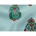 thumbnail image 4 of oneOone Viscose Jersey Baby Blue Fabric Floral & Paisley Block Sewing Craft Projects Fabric Prints By Yard 60 Inch Wide, 4 of 5