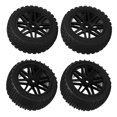 thumbnail image 4 of 4 Pcs RC Car Tires, 2 Front 2 Rear Round Stud Type Off Road RC Tires Rubber Plastic High Grip RC Car Wheels for 1/10 RC Car, 4 of 8