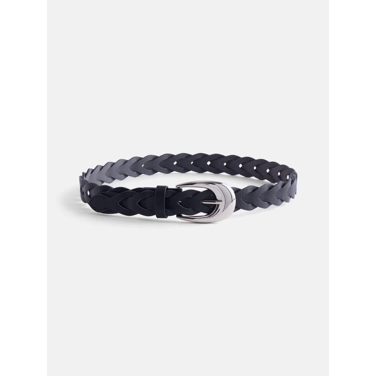 Scenario Women's Twisted Braid Belt, Black photo 1