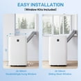 thumbnail image 4 of 14,000 BTU Portable Air Conditioner with Remote Control, 4-in-1 AC Units with Dehumidifier & Fan for Rooms up to 750 Sq. Ft, LED Display, Complete Window Mount Exhaust Kit, 4 of 9