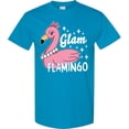 thumbnail image 3 of Inktastic Glam Pink Flamingo with Pearls T-Shirt, 3 of 5