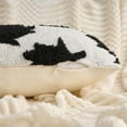 thumbnail image 3 of Unique Bargains Pack of 2 Maple Leaf Jacquard Throw Pillow Covers 20"x12" Black, 3 of 7