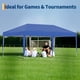 thumbnail image 4 of Carpa Plegable para Exteriores 3x6M - Montaje Fácil por Una Perfil - Techo Plateado UPF 50+ Impermeable - Altura Ajustable en 3 Niveles - Incluye Bolsa con Ruedas y Sacos de Arena, 4 of 7