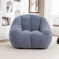 thumbnail image 5 of Peispie Giant Bean Bag Chair with Filler, Tufted Soft Stuffed Lazy Sofa, Comfy Cozy BeanBag Chairs with Memory Foam for Dorm, Living Room, 300lbs, Light Blue, 5 of 7