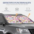 thumbnail image 4 of Wukai Peace Love and Dove Flower Power Car Front Windshield Sun Shade,Sun Visor Shield Block Automotive Interior Protector Blocks UV Rays-Small, 4 of 6