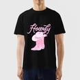 thumbnail image 4 of Cute Howdy Pink Cowgirl Boot Hat Western Rodeo T-Shirt,OdeJous Funny Clothing Black M, 4 of 5