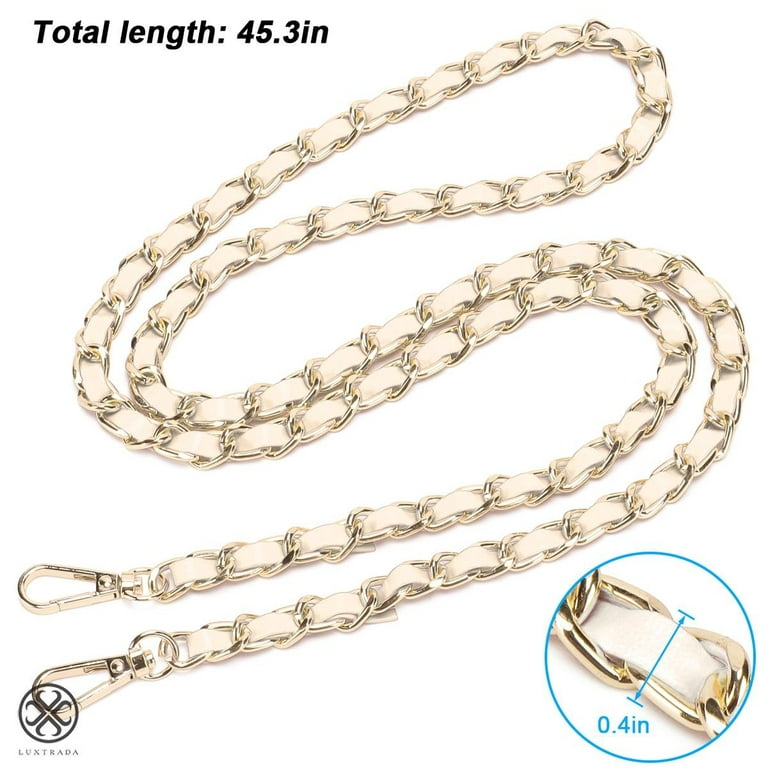 Luxtrada 45 Purse Chain Strap-Handbags Replacement Chains Metal Chain Strap  for Wallet Bag Crossbody Shoulder Chain Black 