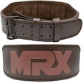 thumbnail image 7 of MRX Weight Lifting Belt Genuine Leather - 4 Inches Wide 8mm Thick Padded Lumbar Back Support Double Prong Powerlifting Belts Heavy Duty Deadlifts Workout Squats & Exercise Belt for Men & Women, 7 of 7