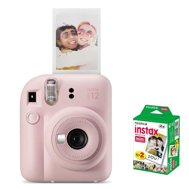 Cámara instantánea Combo FUJIFILM Instax Mini 12 + Film (20 exposiciones), Rosa