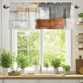 thumbnail image 2 of Brown White Gray Oil Painting Valances for Windows, 60 x 18in, Abstract Art Rod Pocket Kitchen Valance Curtain Light Filtering Window Treatments for Living Room Bedroom, 1 Panel, 2 of 7