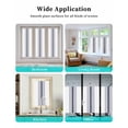 thumbnail image 6 of Window Privacy Film Blue Vertical Striped Stained Glass Window Film Decorative Sun Block Window Cover White Minimalist Modern Window Clings Static Adhesive Sticker for Bathroom 23.6"x59", 6 of 7