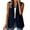 Navy, variant on Clearance! Hontri Women's Sleeveless Coat Solid Color Cardigan Suit Casual Lapel Cardigan Jacket with Pockets Women's Blazers & Suit Jackets Khaki M