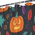 thumbnail image 3 of Halloween Pumpkin Shower Curtains,Reusable Ghost Boo Bathtub Curtains with Hooks Retro 72x72 in Polyester Bathroom Curtains for Bathroom Bathtub Autumn Holiday, 3 of 6