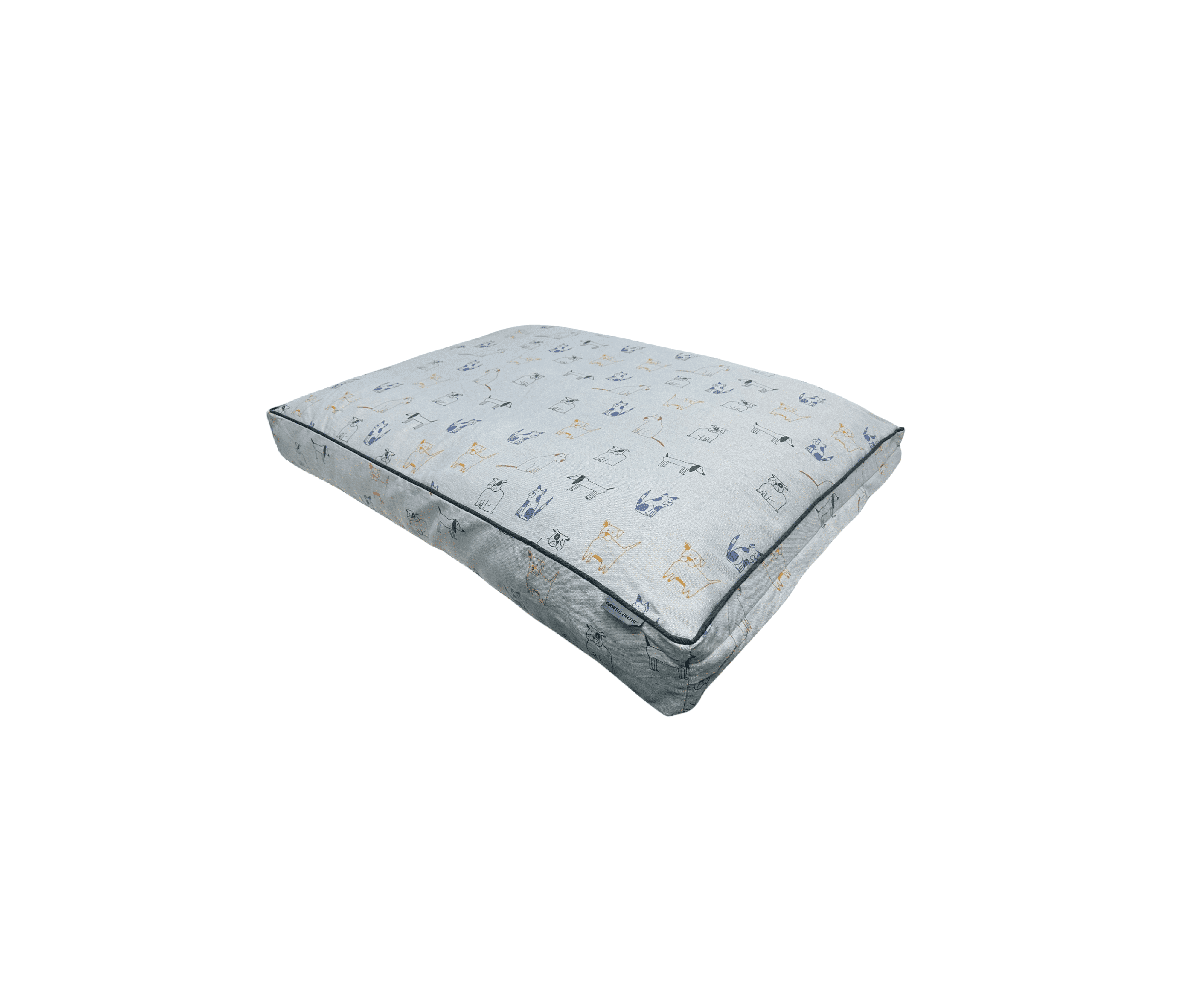 Paws and Décor Taupe Plaid Comfort Dog Bed, Elegant, Soft, and Durable Pet Bed for Dogs, High-Quality, Orthopedic Sleeping Pad with Fashionable Design
