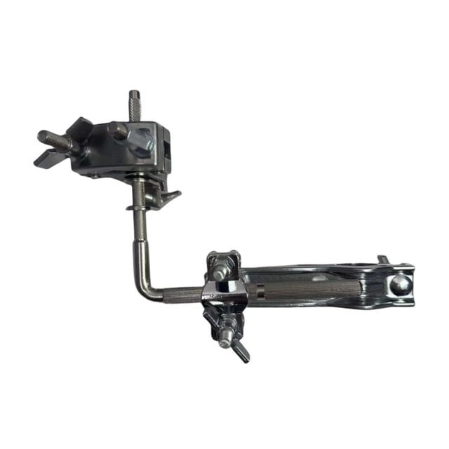 Abrazadera para soporte de platillo, soporte para bombo, soporte para cencerro, brazo de platillo cromado de metal ajustable, clip de extensión para t