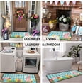 thumbnail image 5 of Happy Easter Bunny Decorative Kitchen Rugs Set of 2, Rabbit Easter Eggs Kitchen Mat Spring Home Decor Low-Profile Kitchen Rugs for Floor 17"x47"+17"x30", 5 of 6