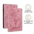 thumbnail image 4 of Dteck Case for Kindle Fire HD 8 & 8 Plus (8th/7th Gen, 2018/2017), Embossed Butterfly PU Leather Card Holder Folio Cover with Stylus Loop, Multiple Viewing Angles Stand Protective Shell,Pink, 4 of 7