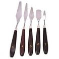 thumbnail image 2 of SHAR 5 Pcs Palette Scraper Set Oil Painting Stainless Steel Spatula Blade for Multiple Purpose, 2 of 12