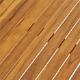 thumbnail image 3 of Noble House Polaris Outdoor Minimalist Acacia Wood Rectangle Bar Table - Teak, 3 of 12